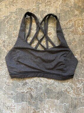 Lululemon Strappy Back Sports Bra – Heathered Dark Gray
